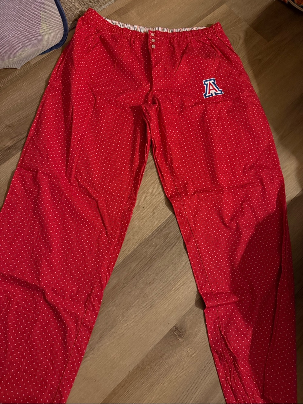 Arizona Wildcats Red Polka Dot Pajama Bottoms with 'A' Patch